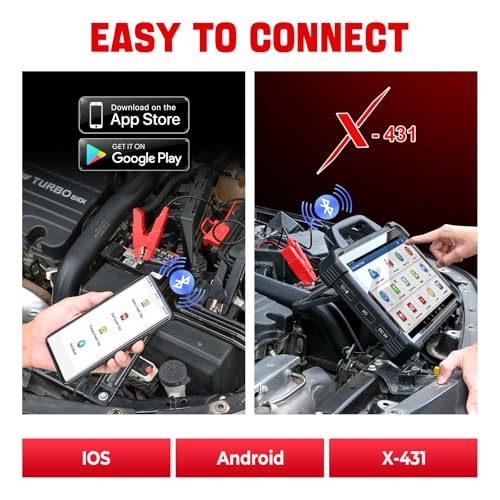 LAUNCH BST 360 Battery Tester, 100-2000 CCA Load Tester Bluetooth Battery Analyzer Cranking and Charging Test for Car Truck Motorcycle ATV SUV Boat Yacht
