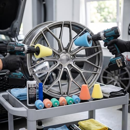 Polishing Cone Car 9 Piece Polishing Cone Sponge Set Sponge Pads 9Pcs Tool Wheels Automobile Care for Pom Buffing Kits