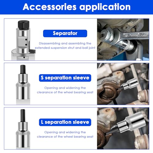 Car Hydraulic Shock Absorber Removal Tool Universal Arm Swing Suspension Separator Steel Sheephorn Separator Tool Shock Absorber Suspension Strut Ball Joint Removal