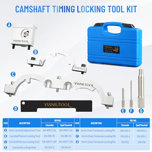 Turbo Engine Timing Tool Kit for Vauxhall Opel Chevy Chevrolet Aveo Cruze 1.0 1.2 1.4, Camshaft Holding Locking Engine Camshaft Alignment Tool set for 2009 to 2020 1.0 1.2 1.4L Chevrolet (Silver) - color: Silver