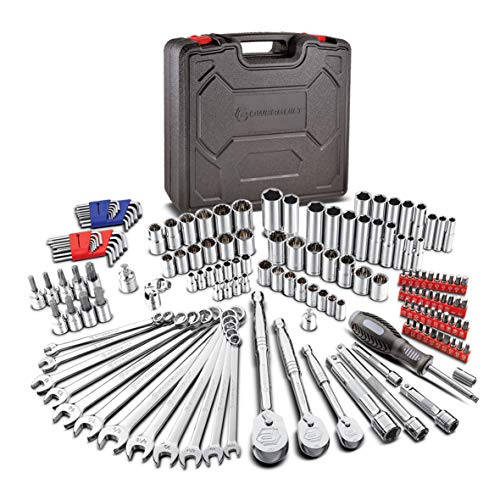 Powerbuilt 642453 152 Piece 1/4-inch, 3/8-inch, and 1/2-inch Drive Mechanics Tool- with SAE and Metric Socket Set, 72 Tooth Seal-Head Ratchet, Automotive Tool Kit, including Case - size: 152 Piece