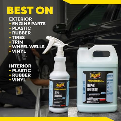 Meguiar's D17001 Hyper Dressing -1 Gallon â€“ Give Your Carâ€™s Trim Pieces the Best Shine & Gloss, Factory,128 Fl Oz (Pack of 1) - size: 128 Fl Oz (Pack of 1)