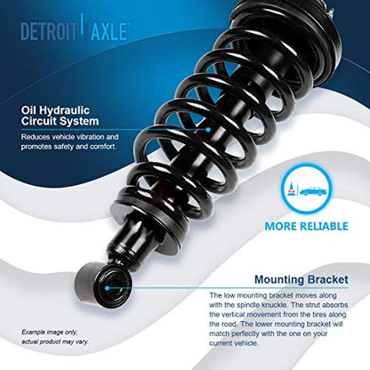 Detroit Axle - 2 Rear Struts for 2006-2010 Ford Explorer Mercury Mountaineer, Complete Struts & Spring Assembly 2007 2008 2009 Replacement Quick Install Ready Struts Shocks - size: 171125 x2/PAIR