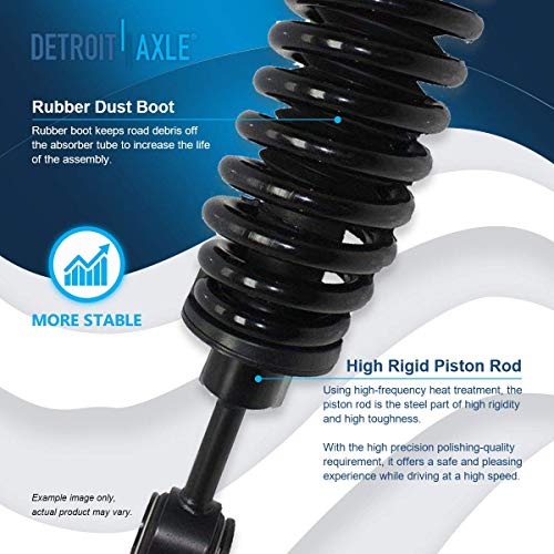 Detroit Axle - 2 Front Ready Struts for 2003-2006 Ford Expedition Lincoln Navigator 2004 2005 Complete Struts with Coil Spring Assembly Front Pair Strut Shock Set Replacement - size: 171369 x2/PAIR