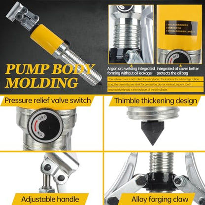 RATTMMOTOR YL-50T Hydraulic Gear Puller 50 Ton Max. 60mm Stroke 2 or 3 Jaw Puller Bearing Hub Separator Tool Kit - style: 50 Ton