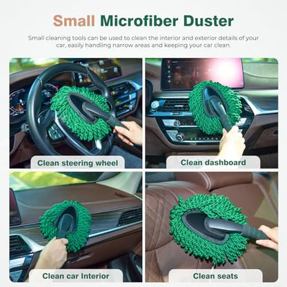 FLORICH Microfiber Car Duster Kit, Large Extendable Car Duster Exterior Scratch Free, Durable Car Brush Interior for Cars RV Truck - size: Carduster01