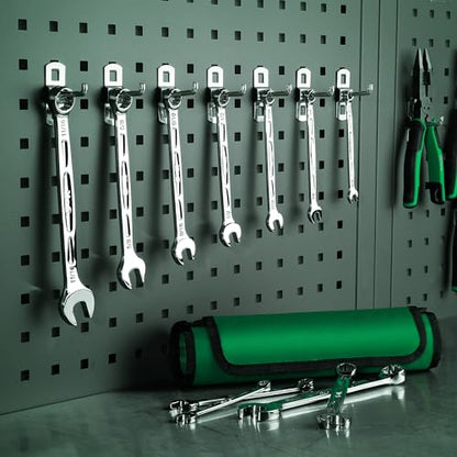 SK Combination Wrench Set, SAE 5/16" to 3/4", 11-Piece, SuperKrome Finish, Premium CR-V Construction, with Rolling Pouch - size: SAE