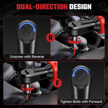 3/8" Cordless Ratchet Wrench for Milwaukee M18 18V Battery - 75Ft-Lbs Brushless Motor Electric Ratchet Set with 0-300RPM Variable Speed,8 Sockets,1/4" and 1/2" Adapters,3" Extension Bar(Tool Only)