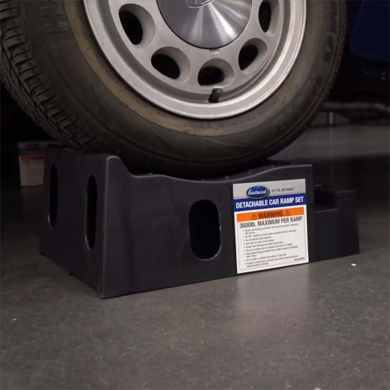 Eastwood Detachable Removable Poly Black Car Ramp Set with 3.6 Tons Load Rating