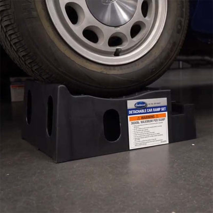 Eastwood Detachable Removable Poly Black Car Ramp Set with 3.6 Tons Load Rating