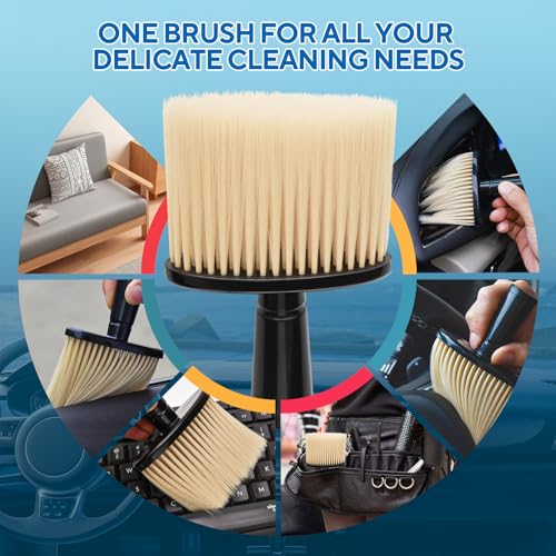 Car Interior Detailing Brush, Auto Detailing Brushes Dusting Car Accessories for Dashboard Interior, AC Vents, Leather, Keyboard, Scratch-Free - size: 1PCS-B
