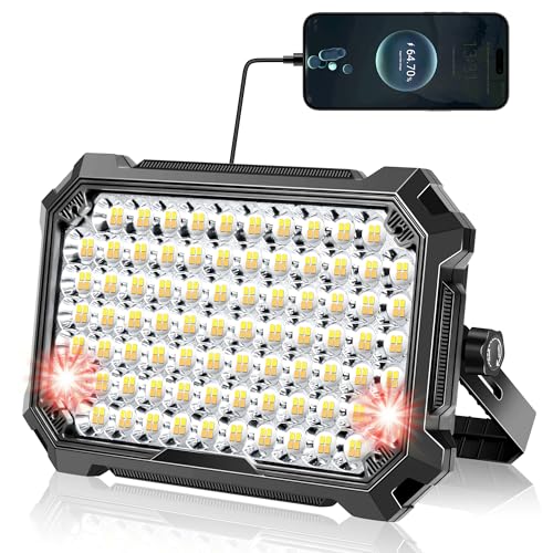 LED Work Light, Portable Rechargeable Magnetic Work Light | 10000LM output with 4 lighting modes, IP65 waterproof protection and a 13000mAh battery for garage, camping and emergency use