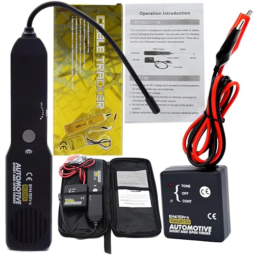 Cable Tracker Electrical, EM415 PRO Automotive Short & Open Finder, Wire Tracer with Flexible Probe, DC 6-42V Car Diagnostic Tool, Open Circuit Locator for Automotive Wiring Systems (No Battery)