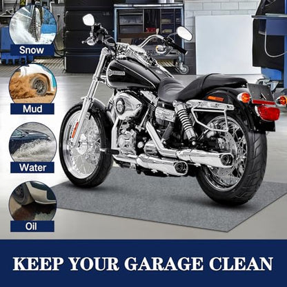 Garage Floor Parking Mat 36 x 60 Inches Under Car Motorcycle Mat, Oil Absorbent Pad Waterproof Driveway Mats, Protects Floor from Spills, Drips, Splashes and Stains, Washable, Reusable