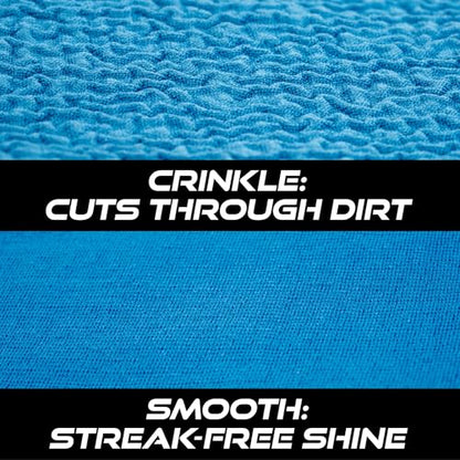 VIKING Glass Microfiber Cleaning Cloth for Car and Home, Glass Towels for Mirror, and Picture Frames, and Car Detailing Kit, 16 inch x 16 inch, Blue, 4 Pack - size: 4 Pack