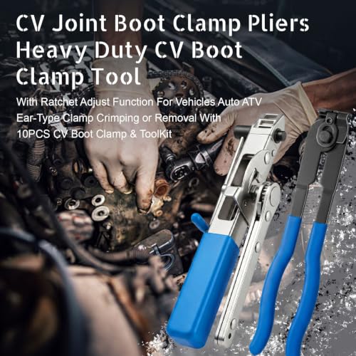 CV Joint Boot Clamp Pliers With Ratchet Adjust For Cars UTV ATV Repair | CV Joint Boot Clamp Pliers Heavy Duty CV Boot Clamp Tool With Ratchet Adjust Function