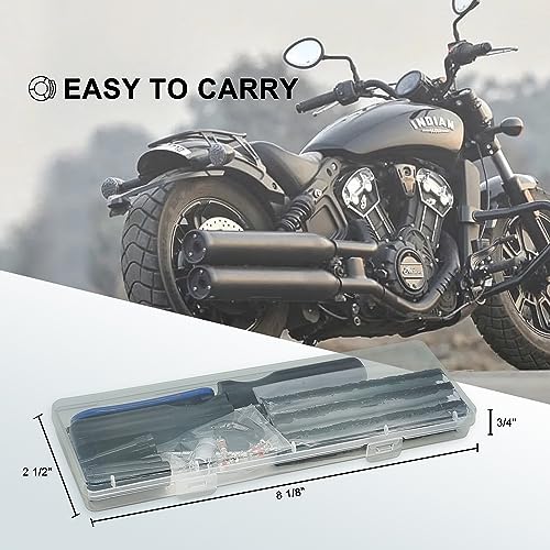 TT-M26 Tubeless Tire Repair Kits, 26pcs Compact Tire Puncture Repair Kit, Tire Repair Tools and Tire Repair Plugs for Cars Motorcycles… - size: 26 PCS