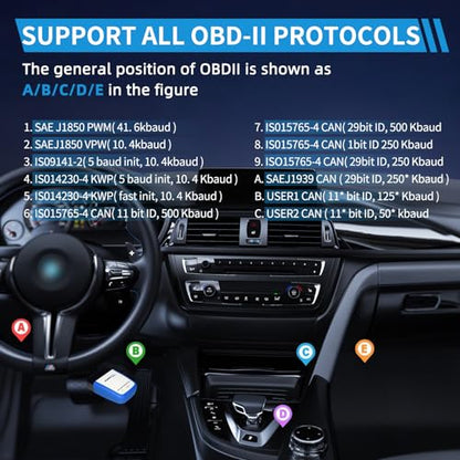 VGATE vLinker BM+ Bluetooth Pro OBD2 Scanner for Car Diagnostic Scan Tool and Check Engine Light Code Reader Wireless OBDII Auto Diagnostic Scanner Tool for iOS, Android and Windows - size: BM+ (BT3.0+BLE4.0) Android & iOS & Windows