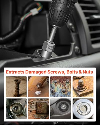 VEVOR Bolt Extractor Kit, 54 Pieces Easy Out Screw Extractor Set, Left Hand Drill Bit Set, Multi-Spline Extractors, for Removing Damaged, Stripped, Broken, Rusted, Rounded-Off Bolts, Nuts & Screws - size: 54 PCS