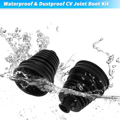 ACROPIX 1pc CV Joint Boot with 2 Stainless Steel Clamps, Waterproof & Dustproof CV Axle Boot Repair Kit Universal CV Joint Boot Fits for Most Cars - size: Set A
