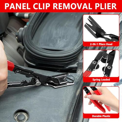 5-Piece Automotive Electrical Disconnect Pliers Kit, Hose Clamp Pliers Set, Terminal Removal Tool for Car Wire Harness, Sensor Plug & Trim Clip - Professional Auto Repair Tools (1 Set)