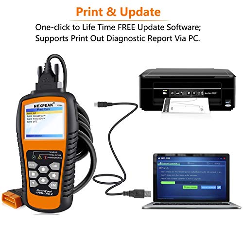 NEXPEAK OBD2 Scanner, NX501 Enhanced OBD II Auto Code Reader, Car Diagnostic Scan Tool Vehicle Check Engine Light Analyzer for All OBDII Vehicles After 1996 Colorful