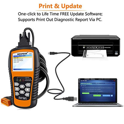 NEXPEAK OBD2 Scanner, NX501 Enhanced OBD II Auto Code Reader, Car Diagnostic Scan Tool Vehicle Check Engine Light Analyzer for All OBDII Vehicles After 1996 Colorful