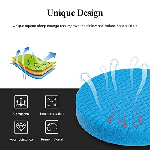 Autolock 3" Buffing Polishing Pads, 6Pcs 85mm Face for 3Inch Backing Plate | Compound Buffing Sponge and Woolen Pads, Cutting Polishing Pad Kit for Car Buffer Compounding, Polish and Wax - size: 3.5 Inch