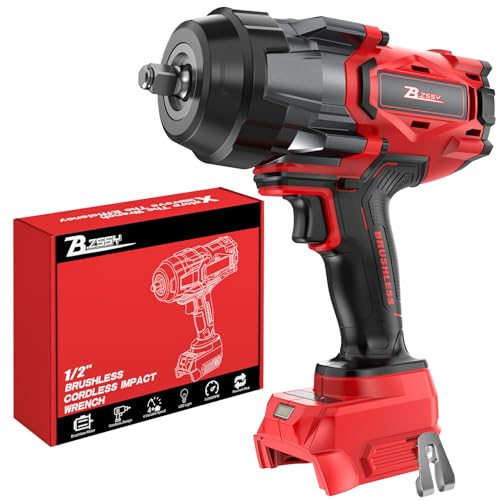 Cordless Impact Wrench Compatible with Milwaukee 18V Battery, 1/2'' 1700FT-LBS 2300N.m High Torque Impact Driver, Brushless Impact Gun w/ 4 Speed Modes & LED Light for Car, Home, Outdoor - size: 1/2" Compatible with Milwaukee 2300N