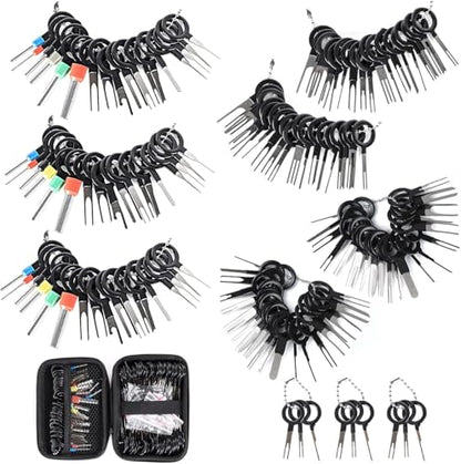 Kikerike Terminal Removal Tool Kit 139 Pcs Depinning Tool Electrical Connector Pin Removal Tool Kit Pin Extractor Tool Set Wire Terminal Release Tool for Automotive Car Household Devices - color: 139 PCS