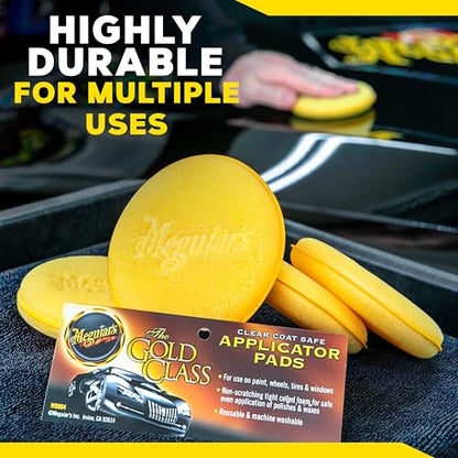 Meguiar's W0004 Supreme Shine 4" Foam Applicator Pads – 4 Count (Pack of 6) - size: (Pack of 6)