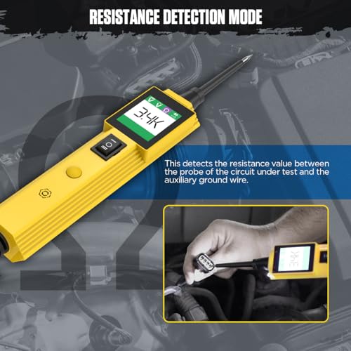 BT260 Automotive Circuit Tester Power Probe Kit, 6V 12V 24V Electrical System Diagnostic Tool with Multimeter, TFT Color Display, Smart Overload Protection, 20ft Cable for Vehicle Truck Boat