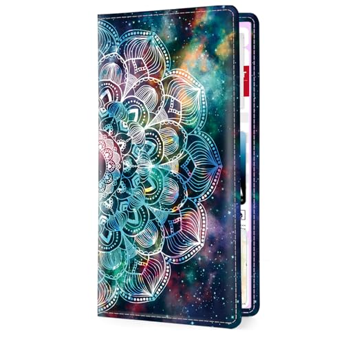 Car Registration and Insurance Holder，Colour Patterns Men Women Car License Document Registration and Insurance Card Holder - color: Mandara