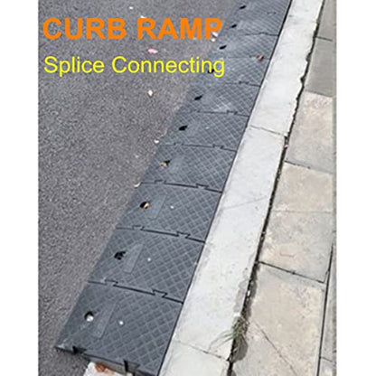 2 Pack 2.8" High Portable Curb Ramps Lightweight Plastic, Heavy Duty Plastic Threshold Ramp Set for Low Cars Driveway Loading Dock BikeMotorcycle Wheelchair Mobility, 2.8" H x 9.9" L x10.6 W (2 Pack)