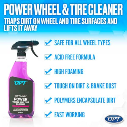 Optimum No Rinse Version 5 (32 Oz) with Power Wheel Cleaner Kit (17 Oz) Bundle - ONR Rinseless Car Wash with New 17 oz Power Wheel and Tire Cleaning Solution - style: ONR & Wheel Cleaner