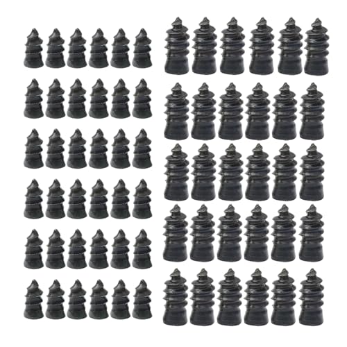 60 PCS Tire Repair Rubber Nail, High-elasticity Rubber Screws for Puncture Sealing, Portable Emergency Tire Plug Kit, Universal for Car Truck Motorcycle Tires (Black) - size: 60 PCS