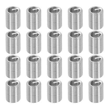 HARFINGTON 20pcs Wire Thread Repair Inserts M8 x 1.25 x 3D (24mm) Metric 304H Stainless Steel Helical Coiled Wire Screw Threaded Sleeve Sheath for Automotive Repairs - size: M8 x 1.25 x 3D
