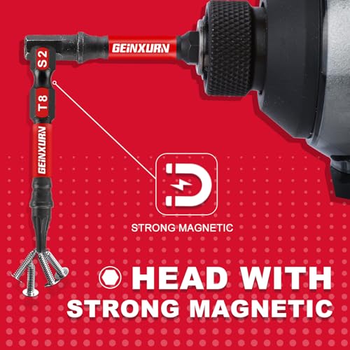 Geinxurn 51 Pieces T8 Impact Tough Magnetic Screwdriver Bit Set, 2 In. #8 Torx Head Power Bit Set, S2 Alloy Steel T8 Star Bit with 1Pc Impact Bit Holder - size: 2"-51PCS, style: T8