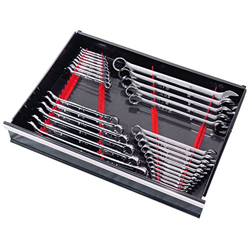Ernst Manufacturing 6015M-Black Wrench Rail Set with Magnetic Backing, 40 Tool, Black - size: 40 Tool - Black, style: Magnetic Backing