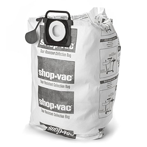 Shop-Vac 9021433 Tear-Resistant Dry Collection Vacuum Bags, Fits 12-20 Gallon Tanks, Efficient Debris and Dust Collection, (2-Pack)