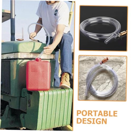 Siphon Pump Hose Kit for Liquid Transfer Durable Oil Siphon Hose with Connector Clamp Switch for Automotive Fuel and Water Transfer