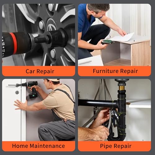 Wheel Lock Removal Kit, 6 Piece Lug Nut Remover, 1/2-Inch-Drive Impact Easy Out Bolt Extractor Socket Set for Removing Damaged, Frozen, Rusted,10mm,12mm,14mm,16mm - style: 10mm,12mm,14mm,16mm