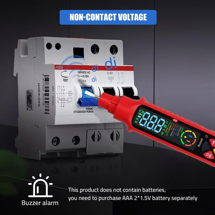 FRANKEVER Voltage Tester/Non-Contact Voltage Tester, Dual Range AC 2-440V,50Hz-60Hz Live/Neutral Wire Tester, Electrical Tester with LCD Display, Wire Breakpoint Finder,Light Fuse Checker Repair Tool