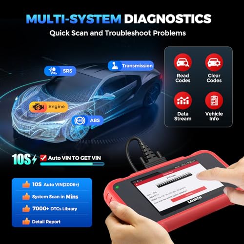 LAUNCH CRP129E V2.0 Elite OBD2 Scanner Diagnostic Tool, 12 Reset Scan Tool, FCA AutoAuth, ABS SRS Transmission Engine Code Reader, Oil/Brake/SAS/DPF/TPMS/BMS Reset, Lifetime Free Update, Auto VIN