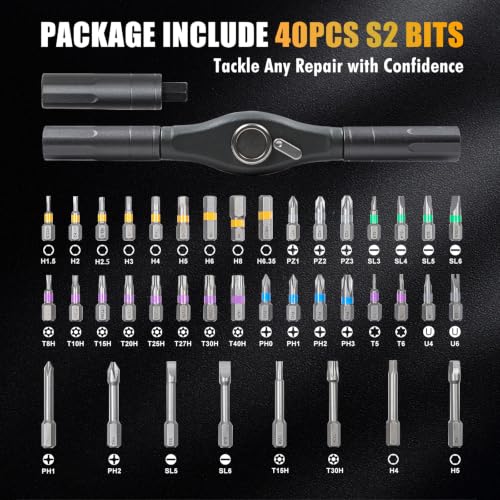 41 in 1 Magnetic Screwdriver Set, Precision Screwdriver Kit with Ergonomic Handle, All-in-One Storage for Home, Electronics Repair, DIY Projects - size: 42PCS