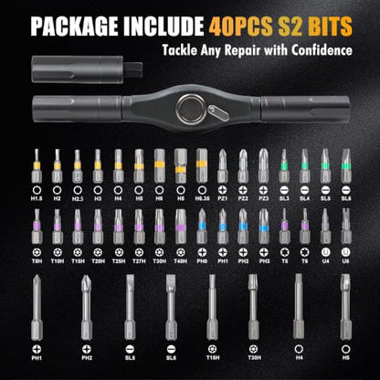 41 in 1 Magnetic Screwdriver Set, Precision Screwdriver Kit with Ergonomic Handle, All-in-One Storage for Home, Electronics Repair, DIY Projects - size: 42PCS