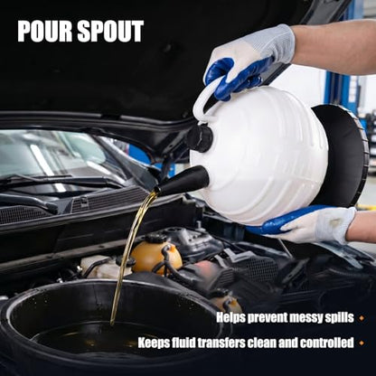 6L Vacuum Oil Extractor Pump - Portable Fluid Extractor Oil Change Pump with 59" Main Hose, Three 41" Extension Tubes & Brake Bleeding Hose for Automotive, Marine Boat Oil/Brake Fluid Change