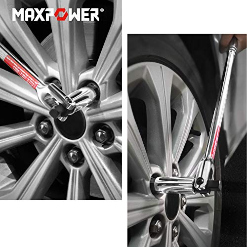MAXPOWER 15-inch Breaker Bar 1/2 drive and 3/8 drive Flex Handle - size: 15 inch Dual Drive 3/8"+1/2"