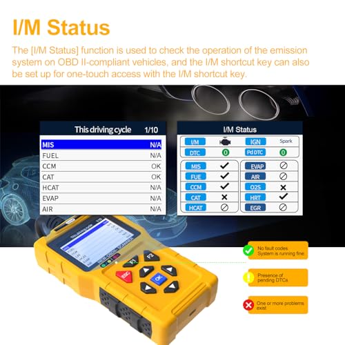T600 OBD2 Scanner – Check Engine Light Code Reader, Read & Clear Fault Codes, Battery Test & Live Data, 50,000+ DTCs, I/M Readiness, Cloud Print, for 1996+ OBDII Vehicles