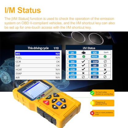 T600 OBD2 Scanner – Check Engine Light Code Reader, Read & Clear Fault Codes, Battery Test & Live Data, 50,000+ DTCs, I/M Readiness, Cloud Print, for 1996+ OBDII Vehicles